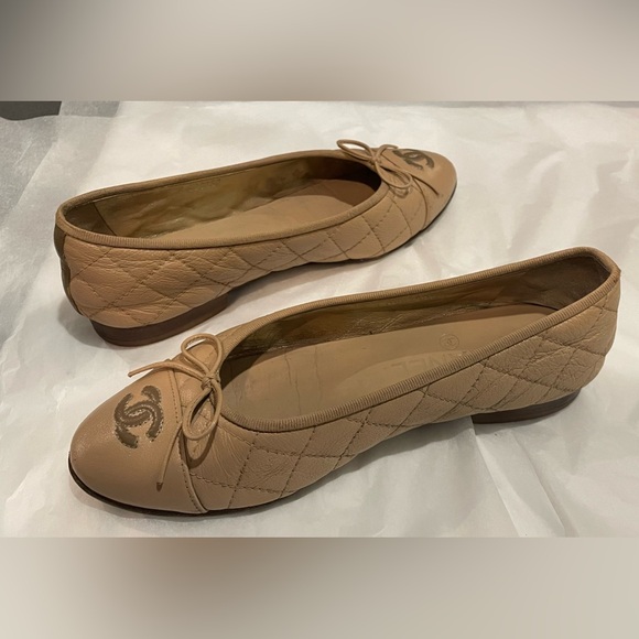 Authentic size 36 chanel cambon quilted leather ballet flats s - Picture 6 of 10
